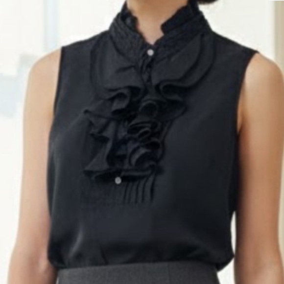 J. Crew Tops - J. Crew 100% Silk Black Tank Size 4